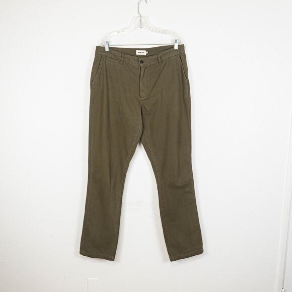 Taylor Stitch The Democratic Foundation Pants in Olive Green 36x34